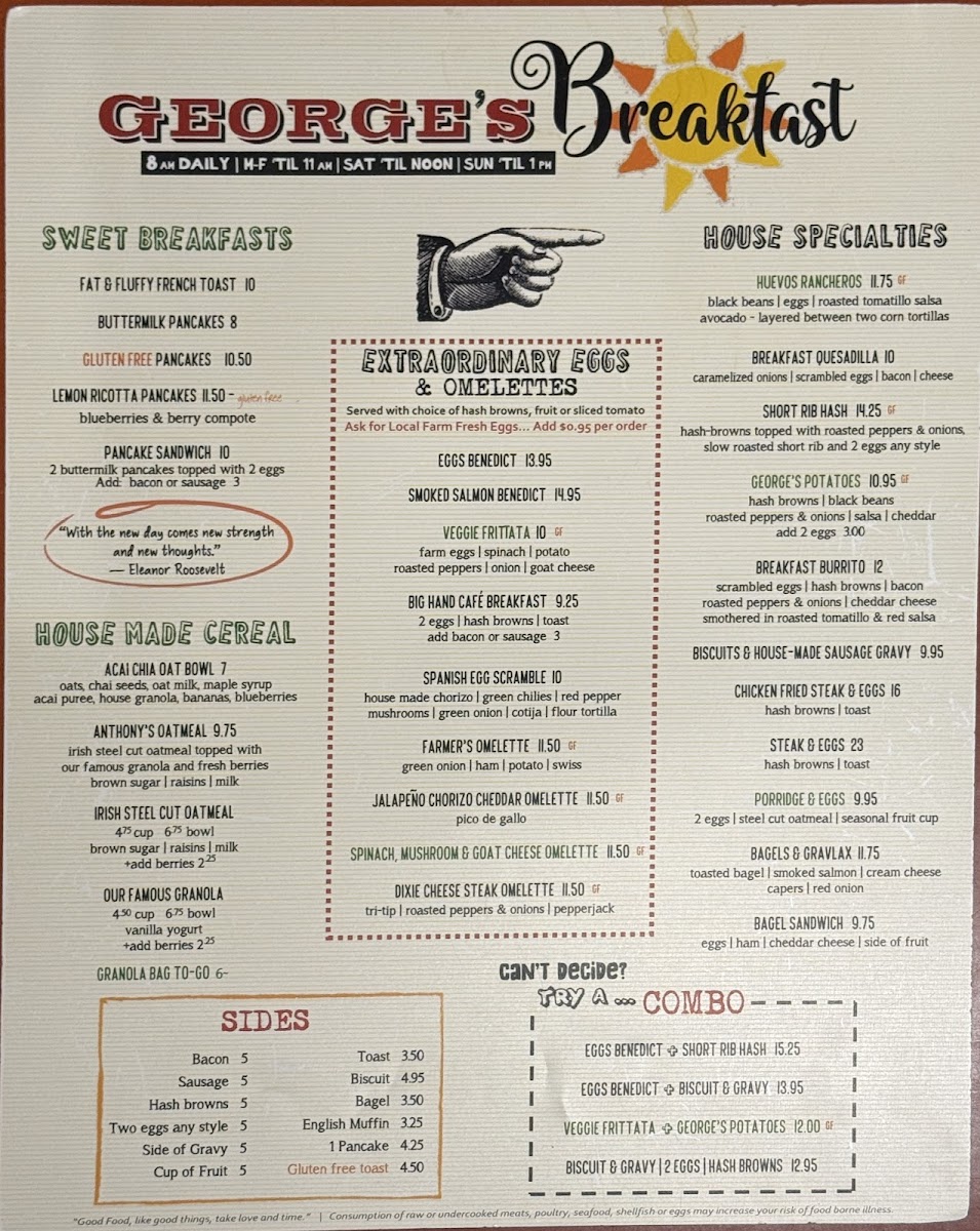 George's Corner Restaurant Menu - Image 3